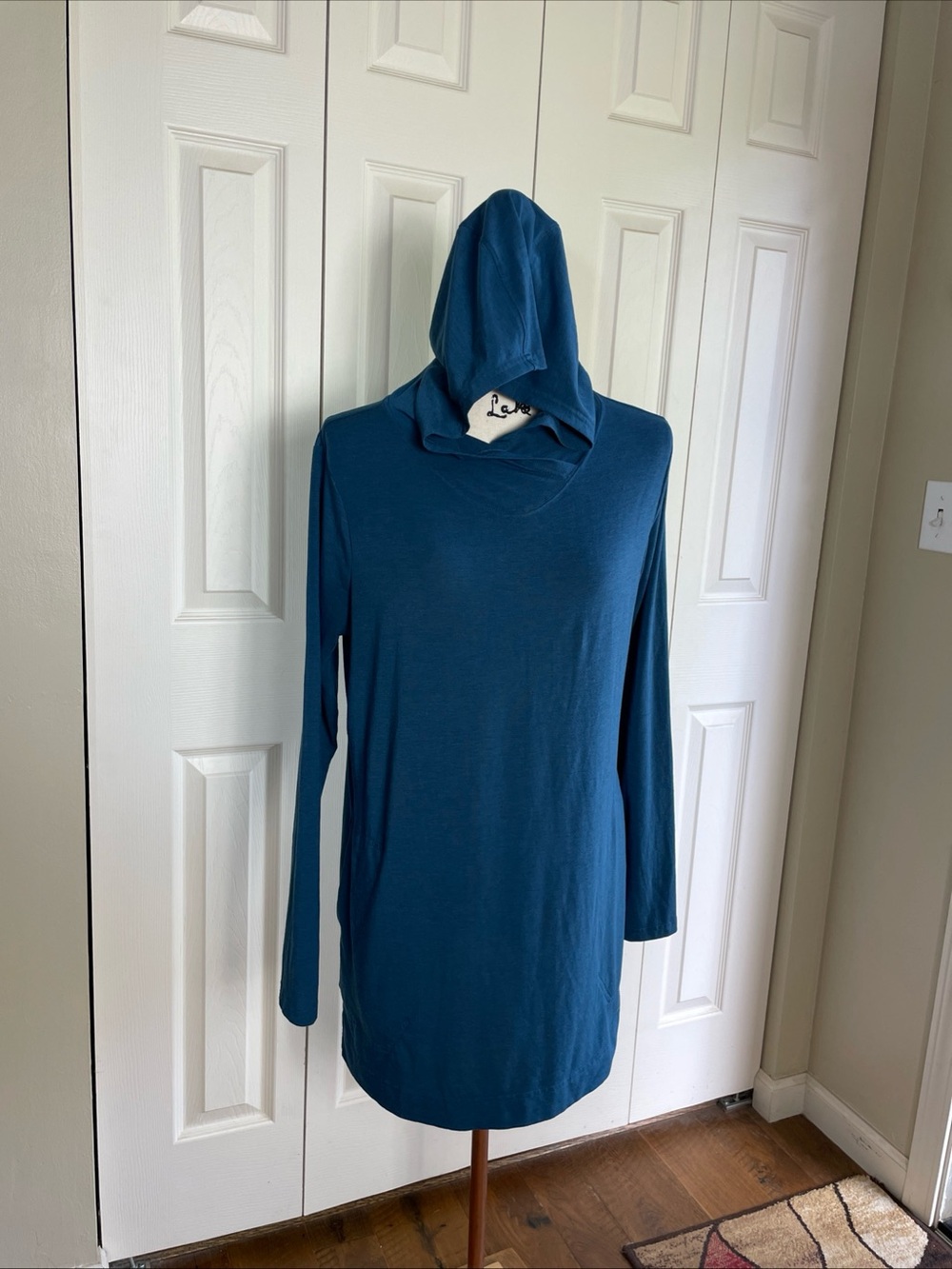 Duluth Trading Dry and Mighty Hoodie Tunic In Teal/Blue  Sz M